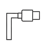 90 Degree Elbow Cable Icon